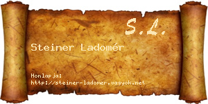Steiner Ladomér névjegykártya